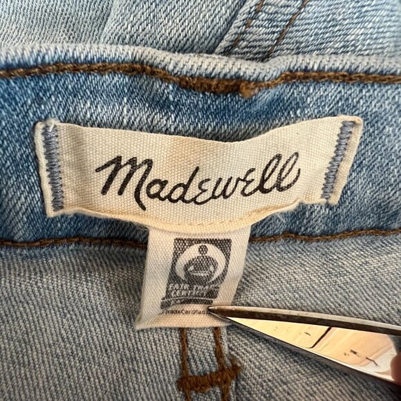 Madewell Button Fly Distressed High Rise Stretch Skinny Jeans Size 27 - Picture 5 of 9